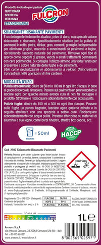 SBIANCANTE RISANANTE PER PAVIMENTI 'FULCRON' lt. 1- 6 pezzi  - AREXONS