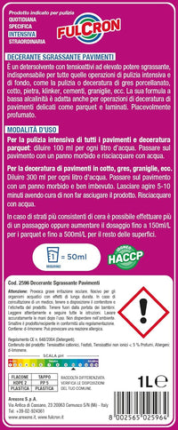 SGRASSANTE DECERANTE PER PAVIMENTI 'FULCRON' lt. 1- 6 pezzi  - AREXONS