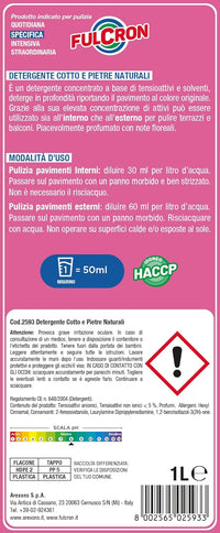 DETERGENTE COTTO E PIETRE 'FULCRON' lt. 1- 6 pezzi  - AREXONS