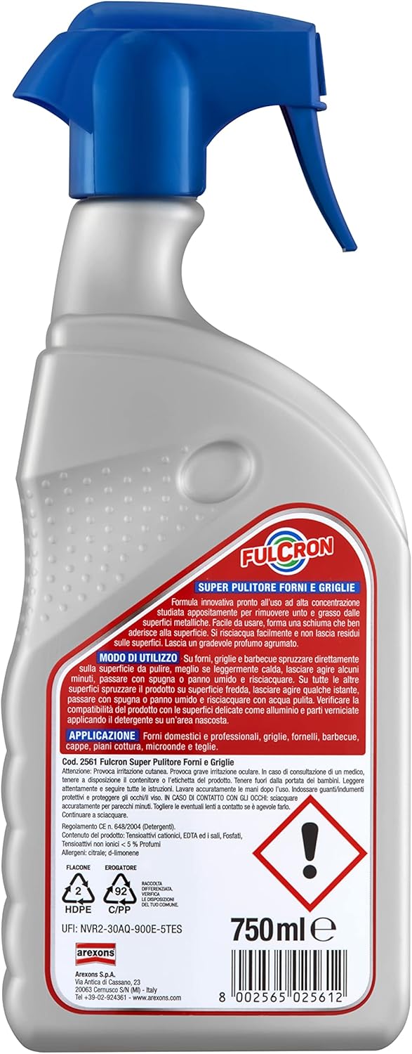 PULITORE GRIGLIE E FORNI 'FULCRON' Ml. 750  - AREXONS