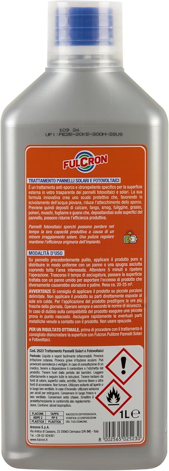 Arexons TRATTAMENTO PANNELLI SOLARI E FOTOVOLTAICI FULCRON lt. 1