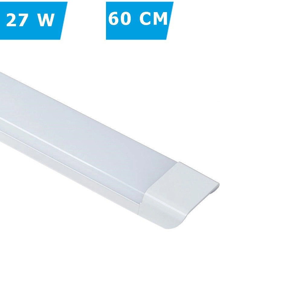 Trade Shop - Plafoniera Lineare Led Slim 27 W 60 Cm Tecnologia Cct Switch Alta Luminosità Ip20 Pf-60-3c -