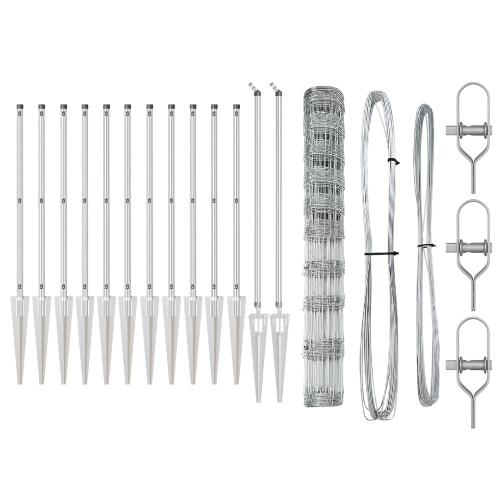 Recinzione da Campo  1.2x25 m Acciaio Galvanizzato
