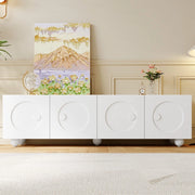 Mobile TV Basso ¨C Xylo ¨C Bianco, Legno, 180x38x50 cm