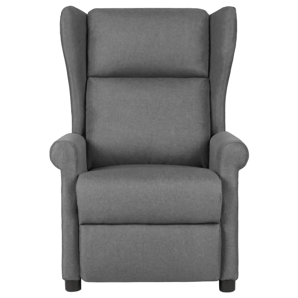 Divano Sedia-Poltrona Reclinabile in Tessuto Grigio Chiaro 414098