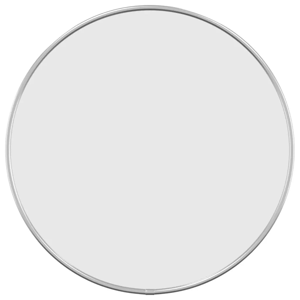 Specchio da Parete Argento Ã˜ 40 cm Rotondo