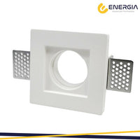 FARETTO INCASSO IN GESSO QUADRATO 100X100 GU10- 1,0 pz