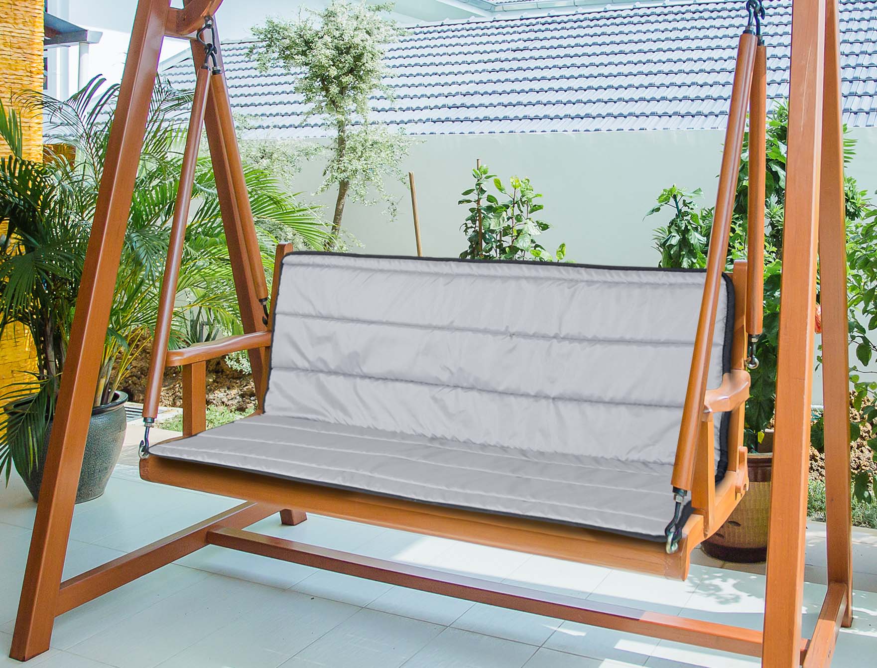 AIO FACTORY 100x50x50 cm Cuscini da giardino in schiuma impermeabili grigio scuro