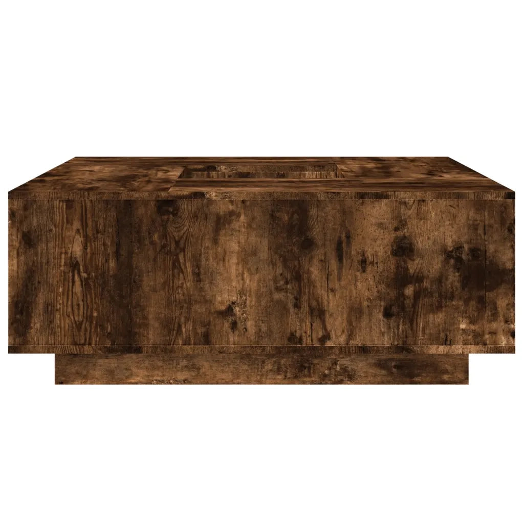 Tavolino da Salotto Rovere Fumo 100x100x40 cm Legno Multistrato 3284053