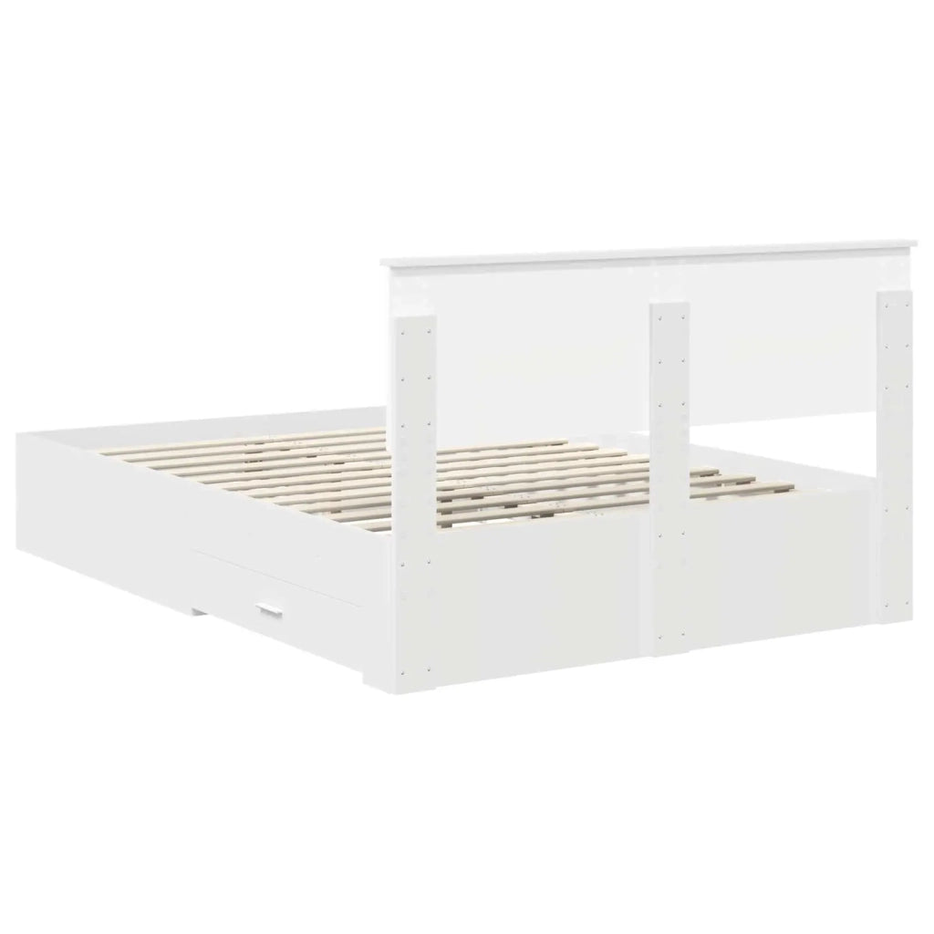 Struttura del letto Bianco 140 x 190 cm Legno multistrato 3408254