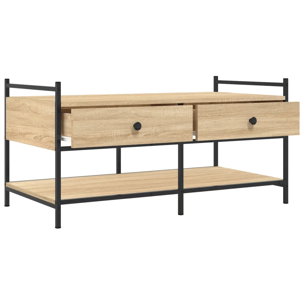 Tavolino da Salotto-Tavolino da soggiorno-Tavolo Rovere Sonoma 99x50x50cm Legno Multistrato