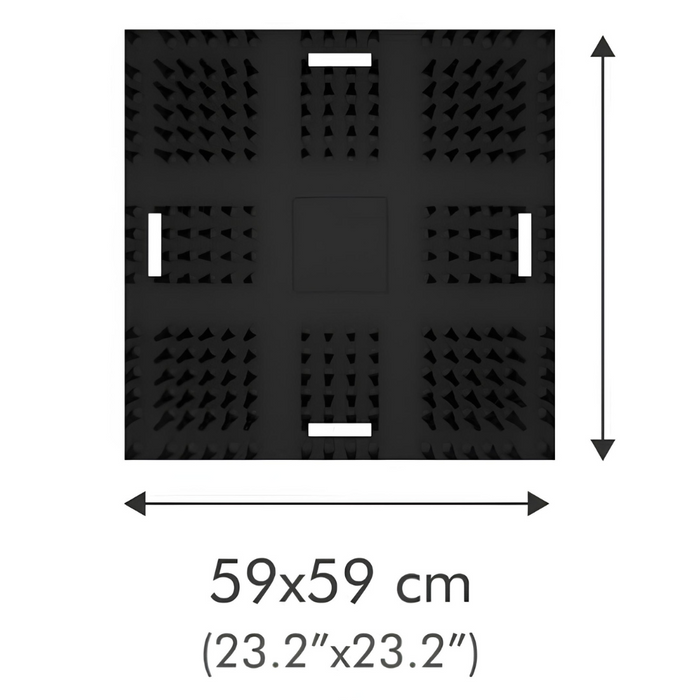 Tappetino multifunzione gomma up 59x59cm tagli fori incisioni confezione 4 pezzi