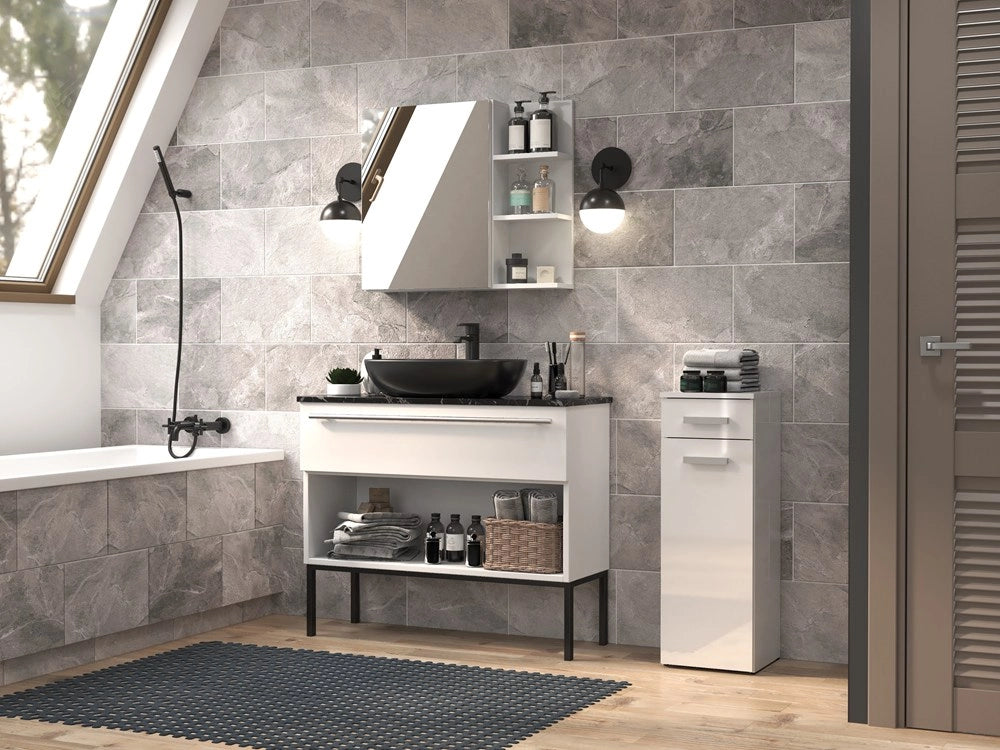Colonna bagno NEL V DS bianco lucido
