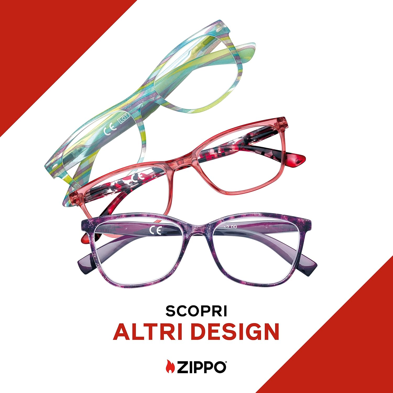 OCCHIALI PER LETTURA '091-BLU' + 3,00  - ZIPPO