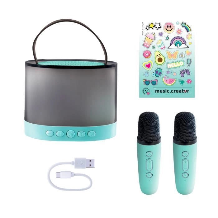 Canal Toys - Music Creator - Mini Stazione Karaoke - Altoparlante illuminato con 2 microfoni wireless - INF 044