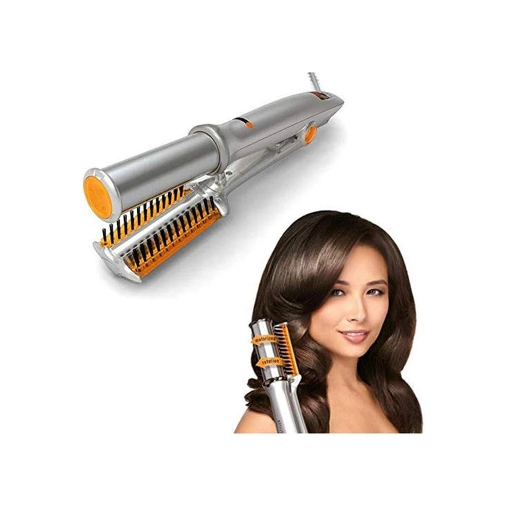 Trade Shop - Spazzola Piastra Rotante Per Capelli Lisci Ricci Arriccia Stira In Ceramica -