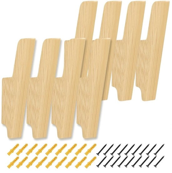 Hanger per abito in eichen 8 pezzi - Hanger per abito in legno - Hanger per abito robusto - Soluzione elegante per l'organizzazione - Hanger per abito per parete