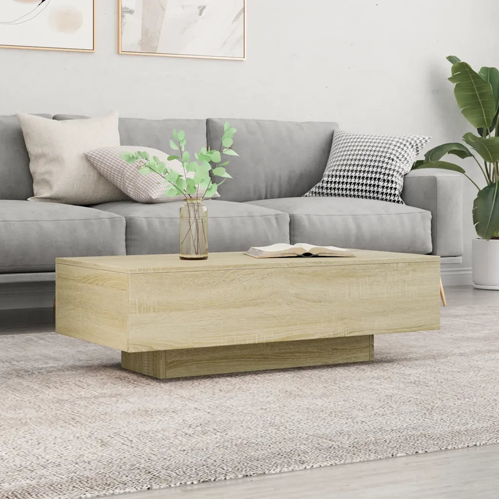 Tavolino-Tavolino da soggiorno-Tavolo Rovere Sonoma 100x49,5x31 cm in Legno Multistrato
