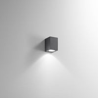 Applique Da Esterno Moderna Monolite Alluminio Grigio Grafite 1 Luce Gu10