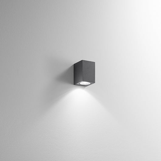 Applique Da Esterno Moderna Monolite Alluminio Grigio Grafite 1 Luce Gu10