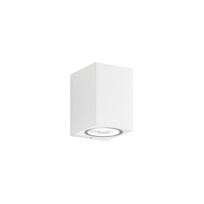 Applique Da Esterno Moderna Monolite Alluminio Bianco 1 Luce Gu10
