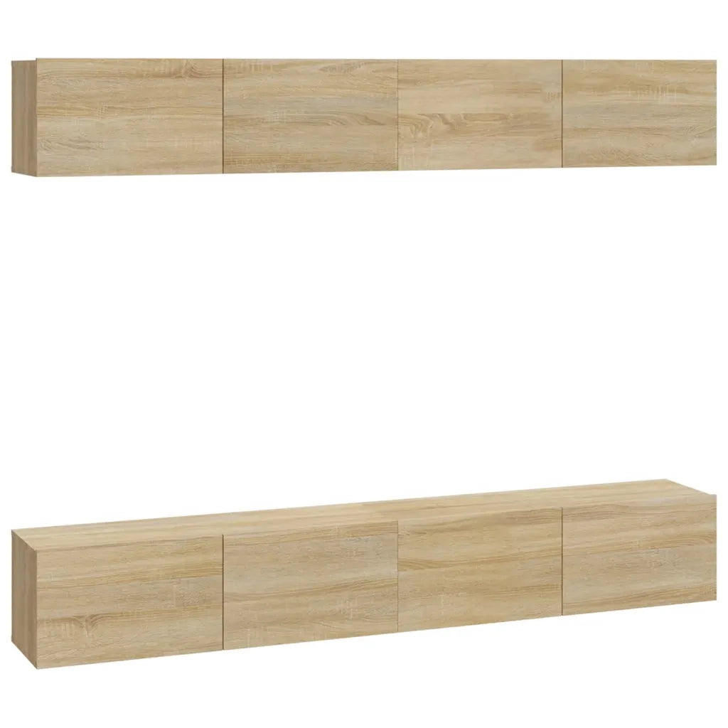 Mobili Porta TV a Parete 4 pz | Armadietto TV | Mobile Porta TV Rovere Sonoma 100x30x30 cm