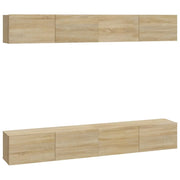 Mobili Porta TV a Parete 4 pz | Armadietto TV | Mobile Porta TV Rovere Sonoma 100x30x30 cm
