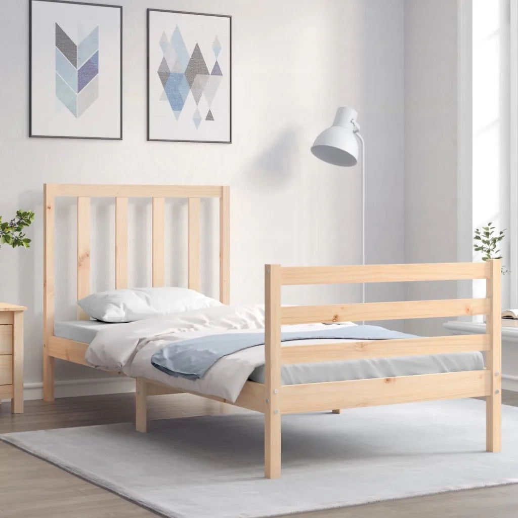 Giroletto senza Materasso-Struttura Letto 90x200 cm in Legno Massello di Pino 982772