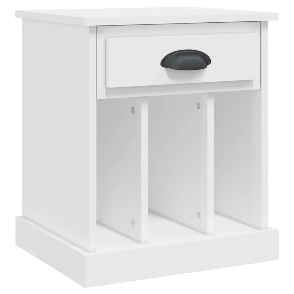 Comodino-Tavolino da notte Bianco 43x36x50 cm