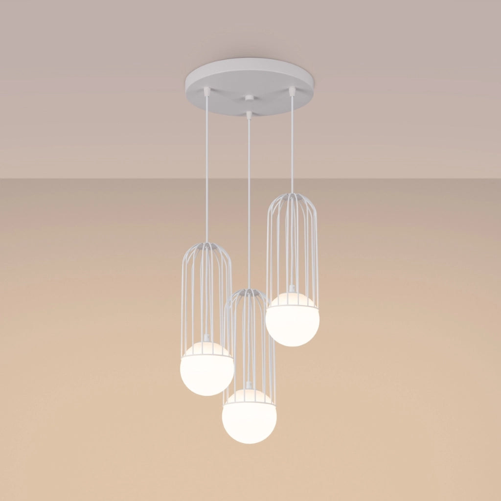 Lampada a sospensione GELIDA tripla bianca 3xG9 Pure Lume