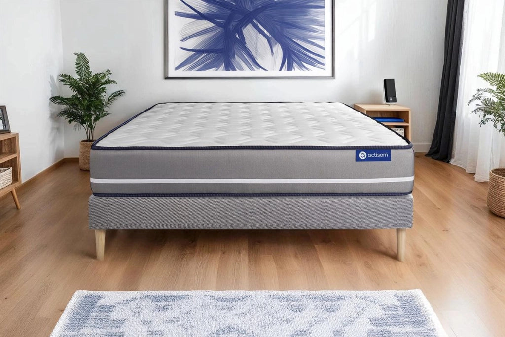 Kit rete e materasso Actilatex pur 130x210cm - Spessore : 20cm - Lattice e memory foam - rigido
