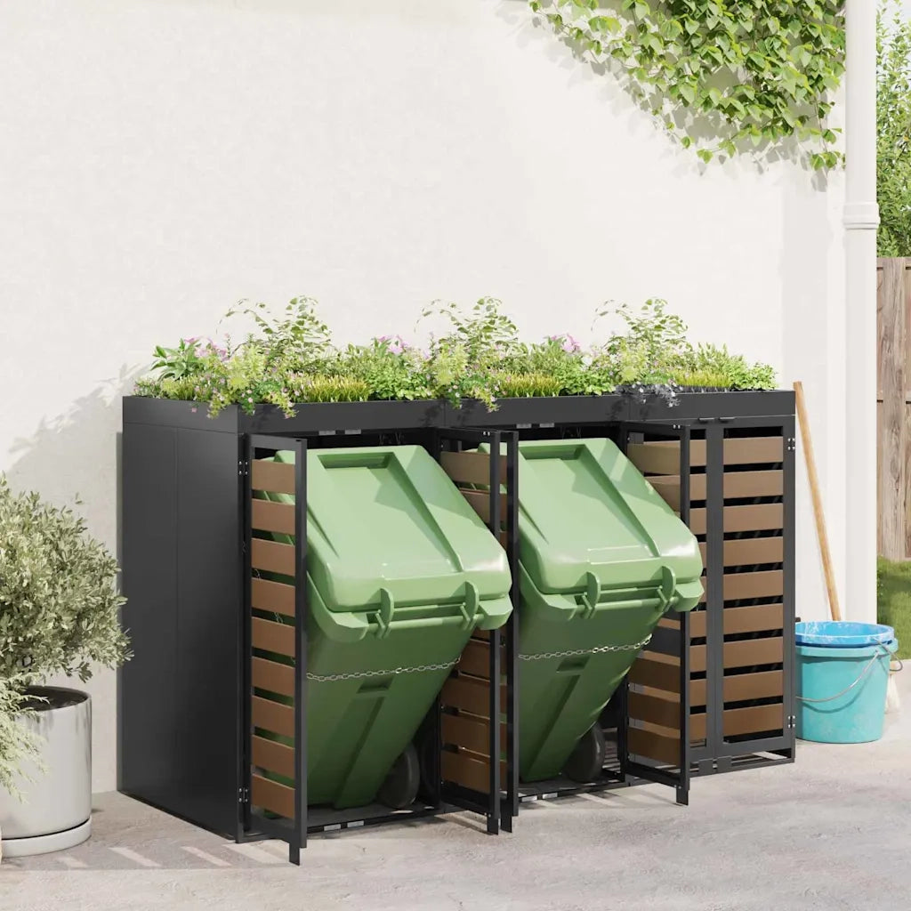 Contenitore per Rifiuti per 3 Bidoni 340 x 77.5 x 115.5 cm