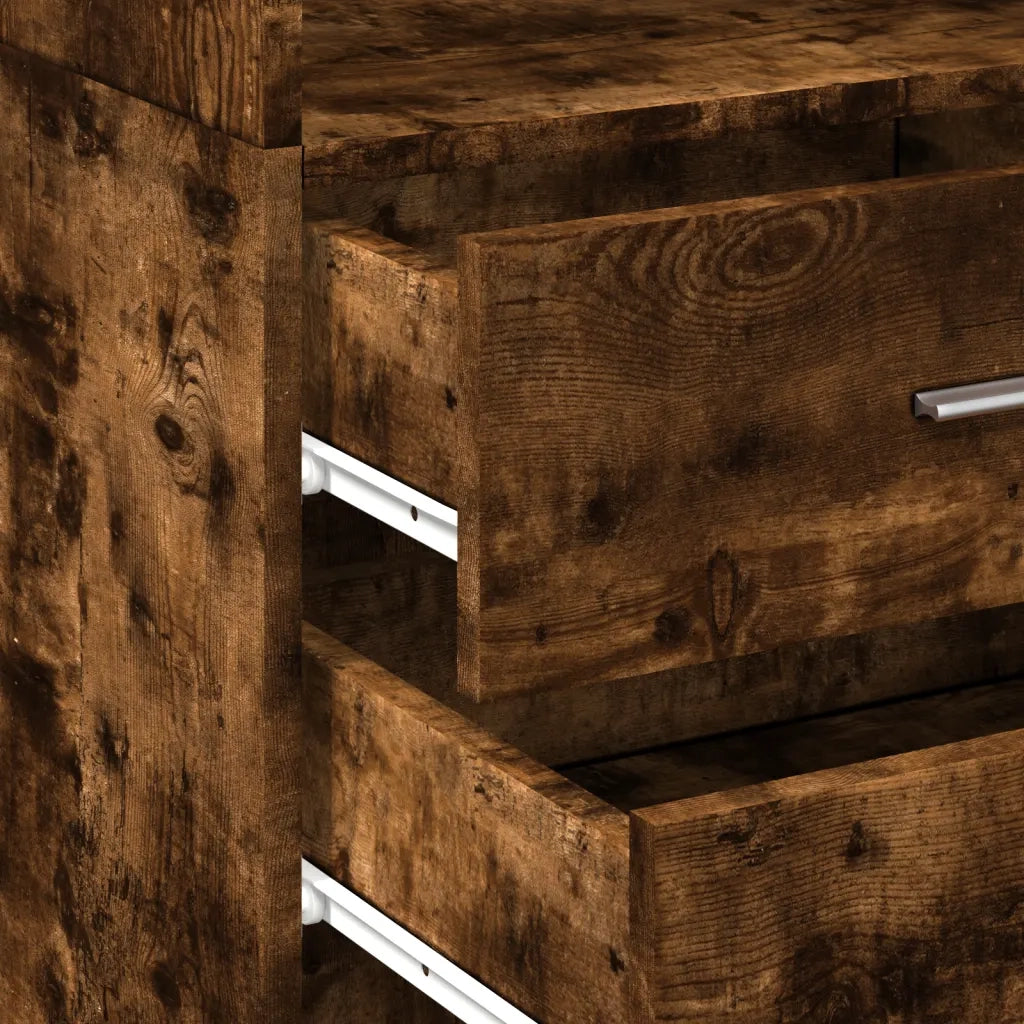 Credenza Rovere Fumo 45x42,5x185 cm in Legno Multistrato 3281452