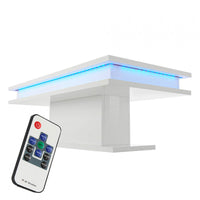 Tavolino da caffè moderno con luce led bianco lucido: LITTLE BIG