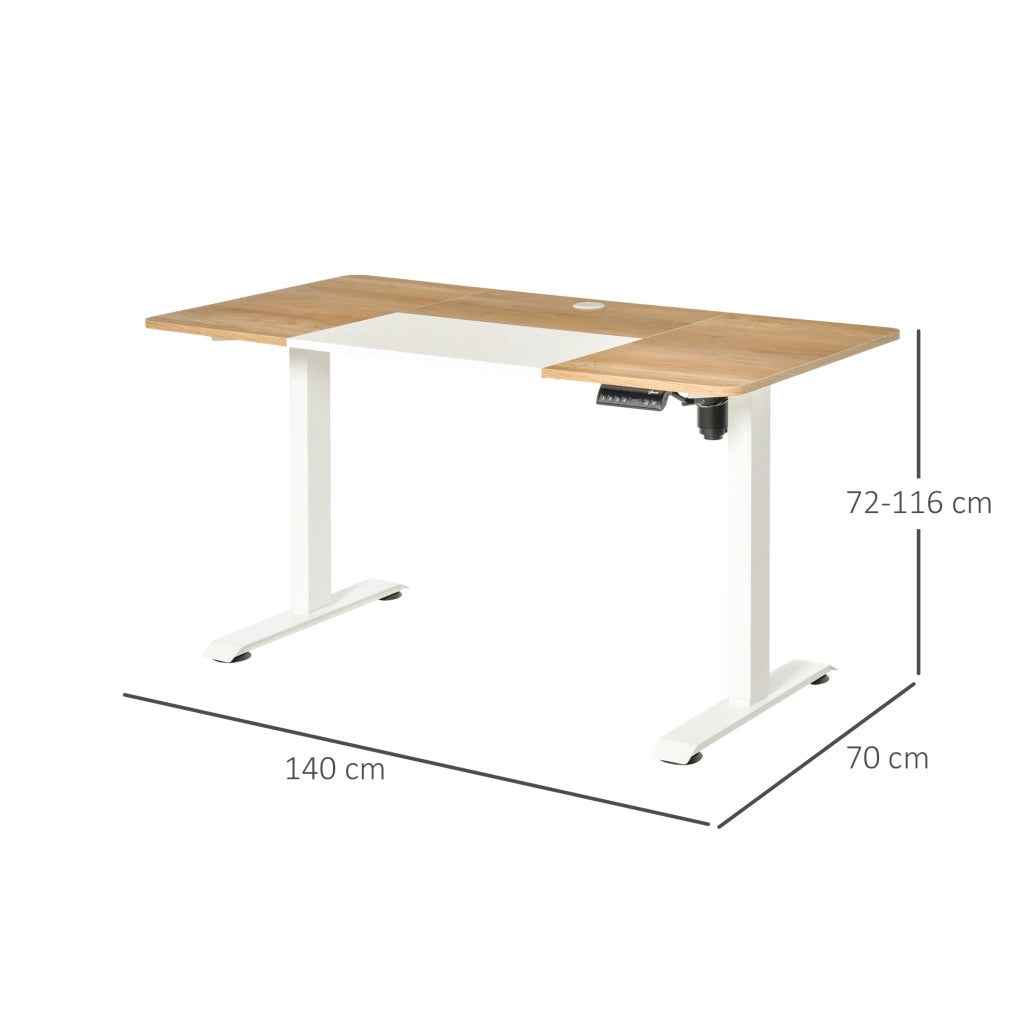 Scrivania elettrica regolabile in altezza 140x70 cm