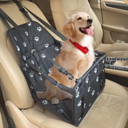 Sedile per cani 40 x 34 x 25 cm - Sedile di sicurezza per cani piccoli - Respirante, Ripiegabile, Impermeabile - Sedile per cani con cintura per protezione in auto