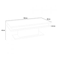 Tavolino da caffè moderno con luce led bianco lucido: LITTLE BIG