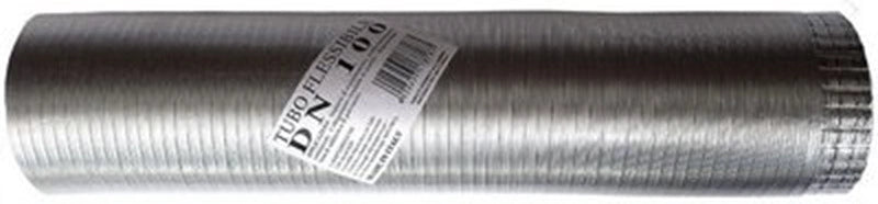 Tubo fumi flessibile estensibile alluminio naturale 300 mm da 0,5 a 3 mt