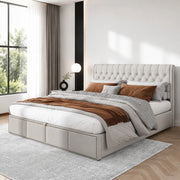 Letto matrimoniale contenitore 180x200 cm grigio