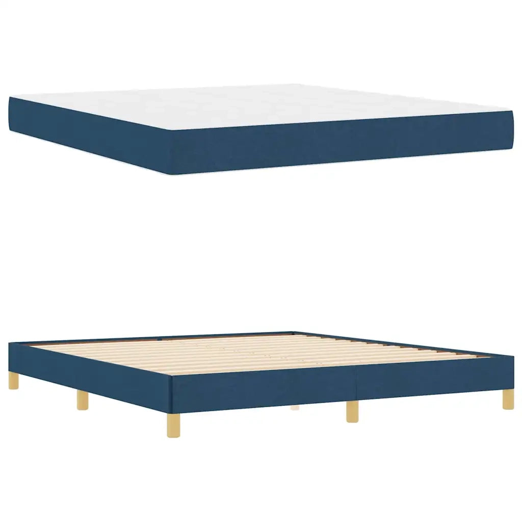 Letto a molle con materasso Blu 180 x 200 cm Tessuto 3398590