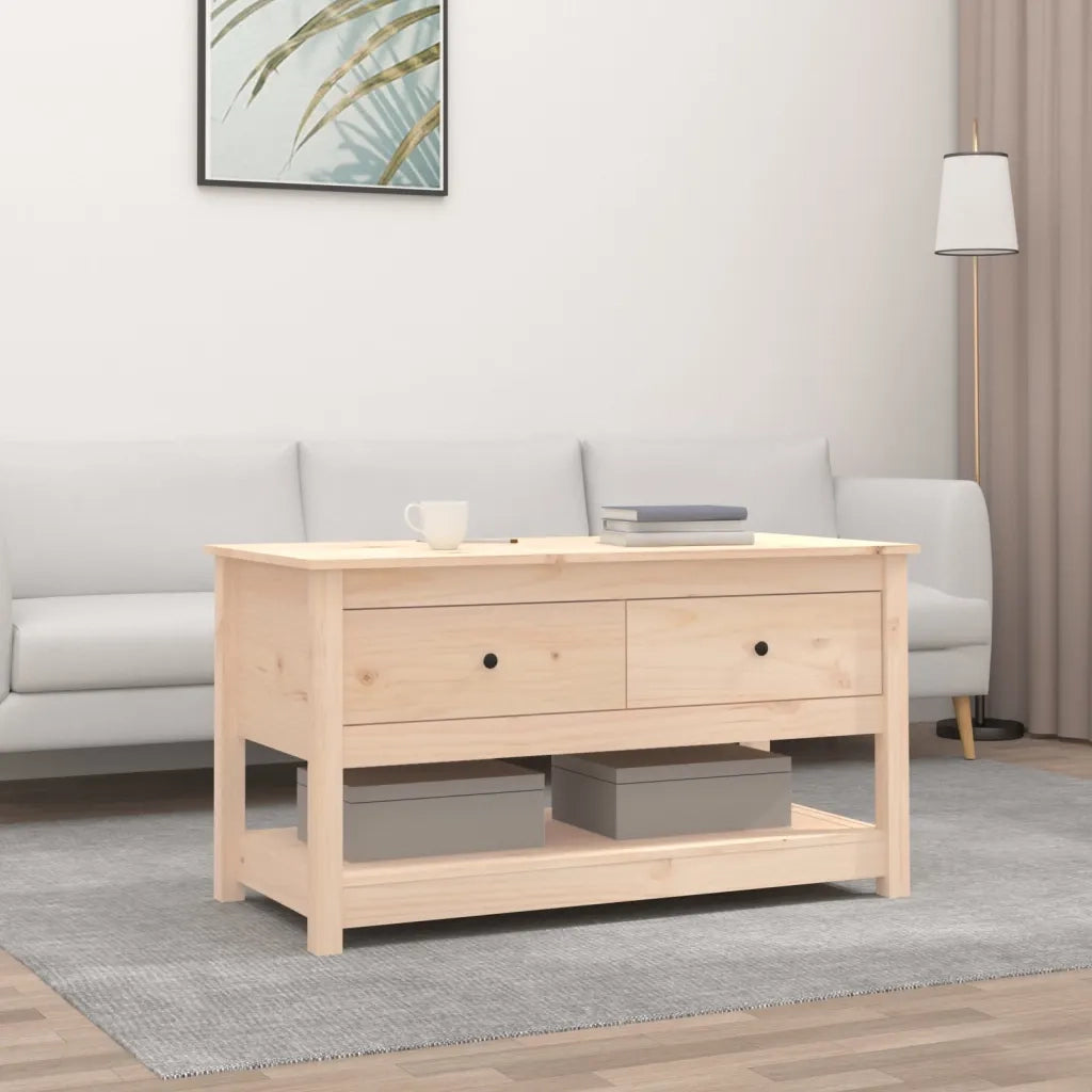 Tavolino da salotto | Tavolino da caff¨¨ | Tavolino da Soggiorno 102x49x55 cm in Legno Massello di Pino