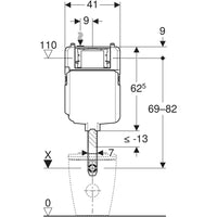 Cassetta di risciacquo da incasso Geberit Sigma 8 cm, 6/3 litri