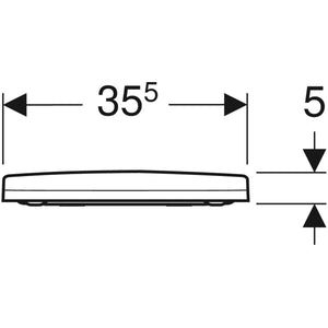 Sedile coprivaso copriwater Geberit Acanto con meccanismo Automatico di Chiusura Soft-Closing 500.605.01.2