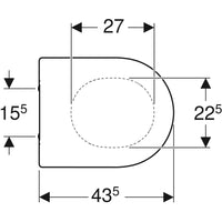 Sedile coprivaso copriwater Geberit Acanto TERMOINDURENTE 500.604.01.2