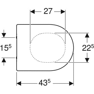 Sedile coprivaso copriwater Geberit Acanto TERMOINDURENTE 500.604.01.2
