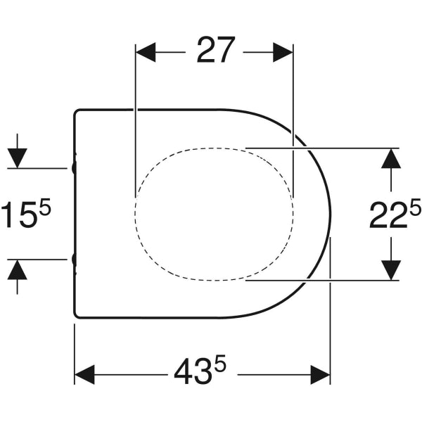 Sedile coprivaso copriwater Geberit Acanto TERMOINDURENTE 500.604.01.2