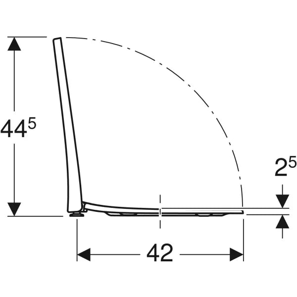 Sedile coprivaso copriwater Geberit Acanto TERMOINDURENTE 500.604.01.2