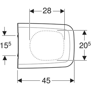 Sedile coprivaso copriwater Geberit iCon Square TERMOINDURENTE Chiusura ammortizzata soft close