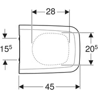 Sedile coprivaso copriwater Geberit iCon Square 571900000