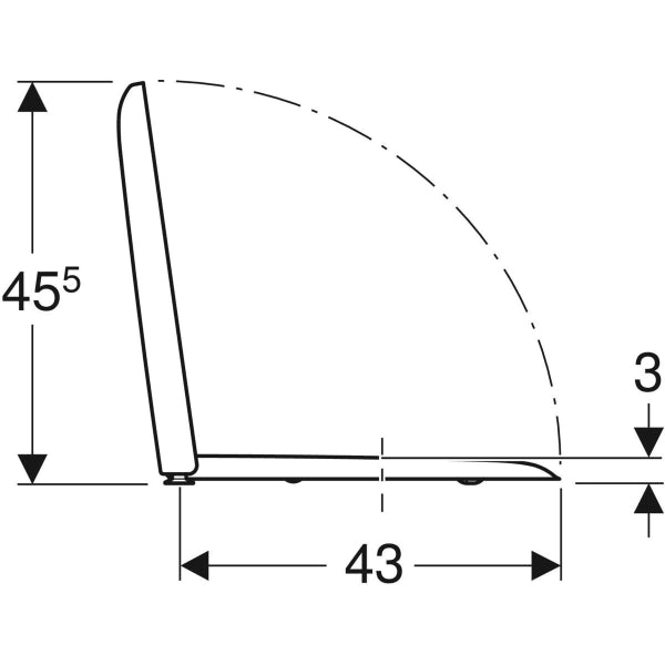 Sedile coprivaso copriwater Geberit iCon Square 571900000